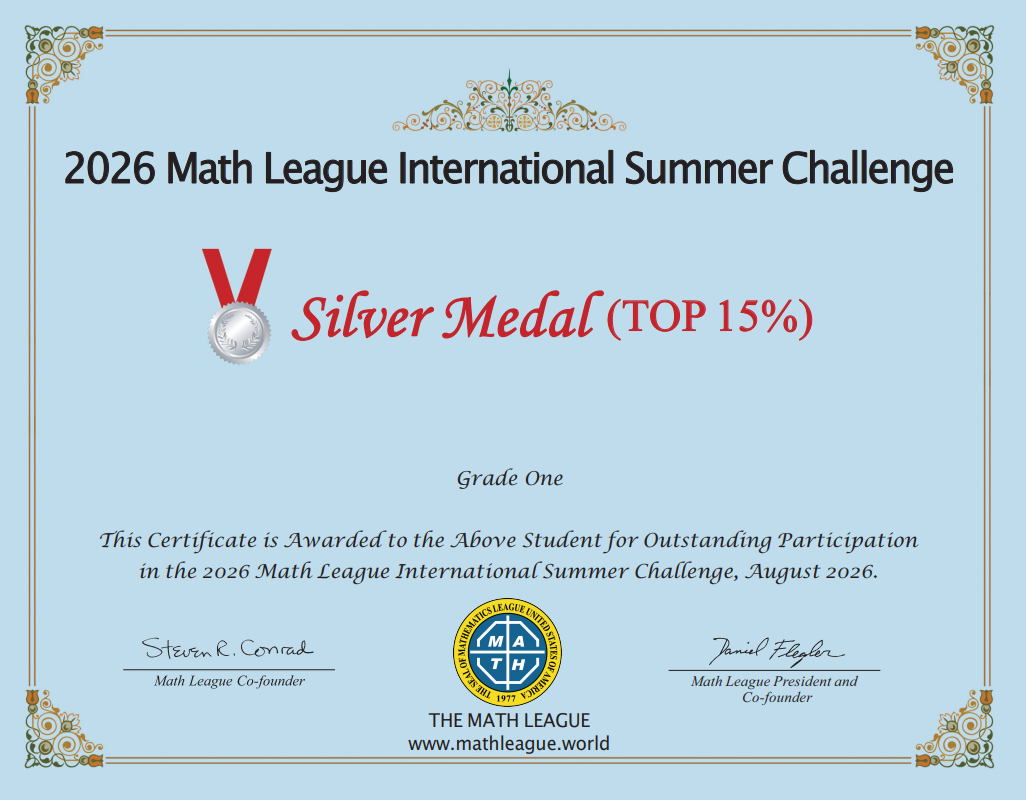 Honor Roll Certificate Top 25% 证书